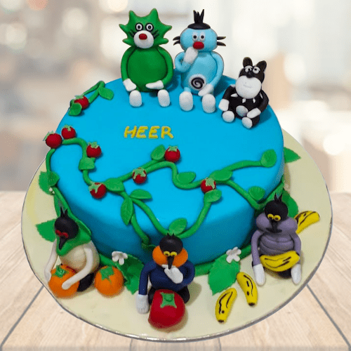 Cartoon Kids 2nd Birthday Cake - Special Customized Cake in Lahore