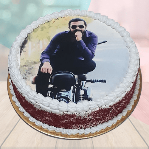 red velvet photo cake