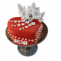 Heart Shaped Cake for Mom