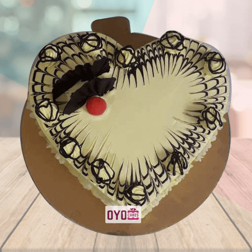 Heart Shaped Butterscotch Cake 1 heart shaped butterscotch cake