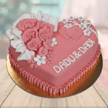 Heart Shape Fondant Cake