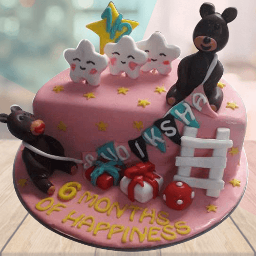 6 Month Old Birthday Cake - Avon Bakers