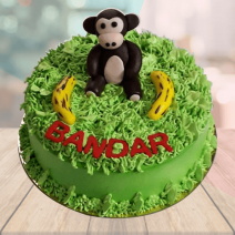 Monkey Theme Cake