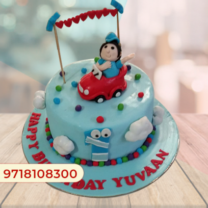 1st Birthday Cake Boy, Car Theme Birthday Cake - MrCake