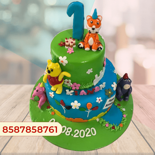 Send Jungle Theme Cake with Animal Toppers Online - GAL22-103775 | Giftalove