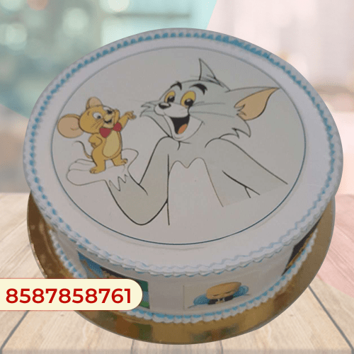 Tom and Jerry Photo Cake 1 Tom and Jerry Edible Cake Image