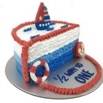 Half Ship Cake, Half shape cake