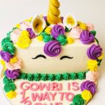 Half Year Unicorn Theme cake, Half year unicorn theme cake online Noida