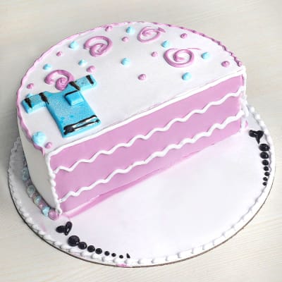 Order Baby Girl Half Birthday Cake Online Same day Delivery Kanpur