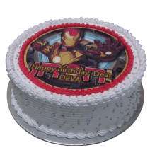 Iron Man Photo Cake