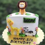 Jungle theme half birthday cake, Half birthday cake online Gurgaon