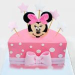 Minnie Mouse Half Birthday Cake, Pink Minnie mouse cake