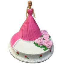 Pink Barbie Cake