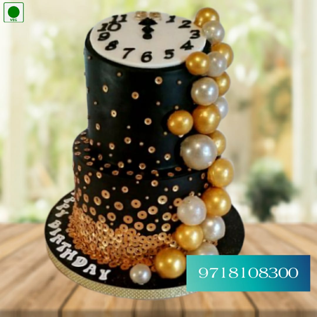 A delicious chocolate eggless cream cake delivered to Delhi NCR on a new  born theme