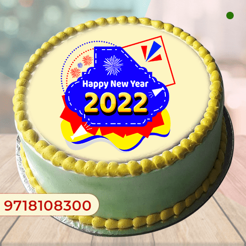 New Year 2022 Photo Cake - MrCake