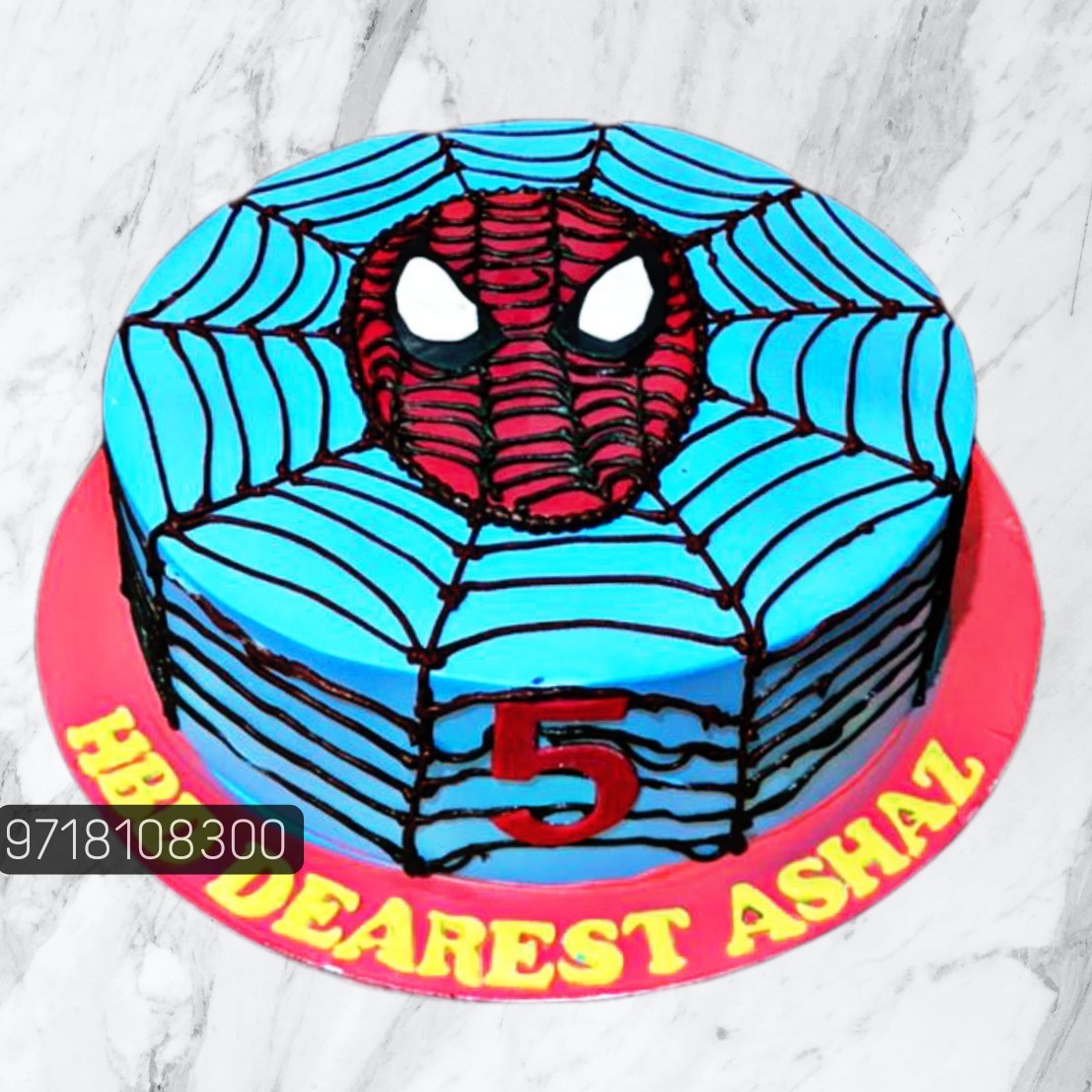 Spiderman and Batman 5 Number Cake Delivery in Delhi NCR - ₹5,999.00 Cake  Express