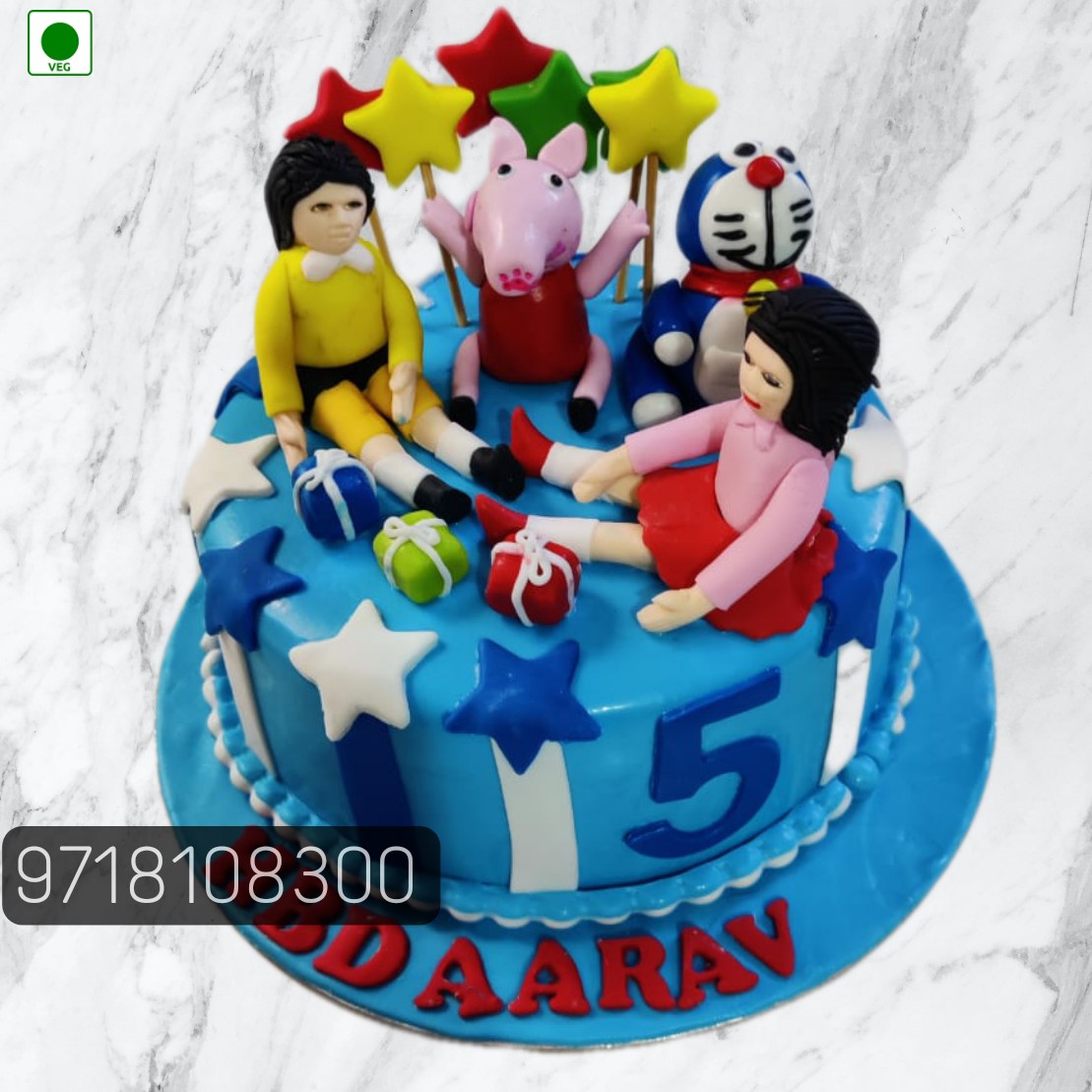 Doreman Theme Birthday Cake For Twins - Cake Square Chennai | Cake Shop in  Chennai