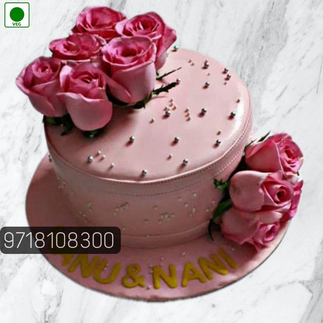 Birthday Cake With Fresh Flowers, Birthday Cake And Flowers Online