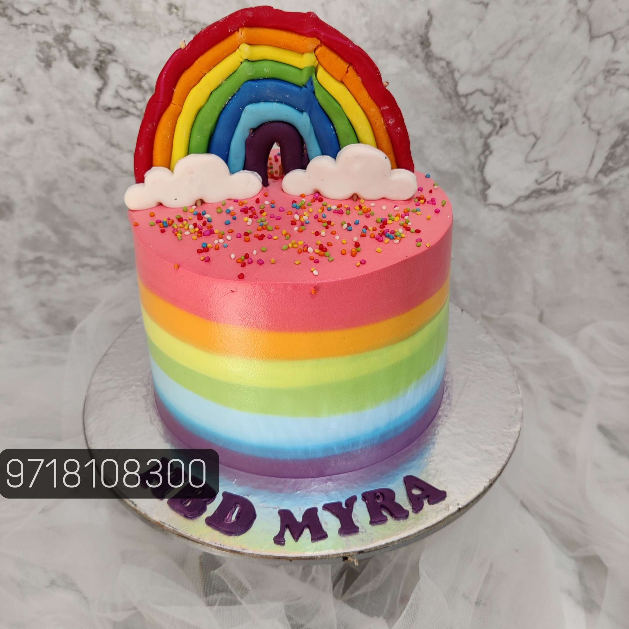 Barbie best sale cake rainbow