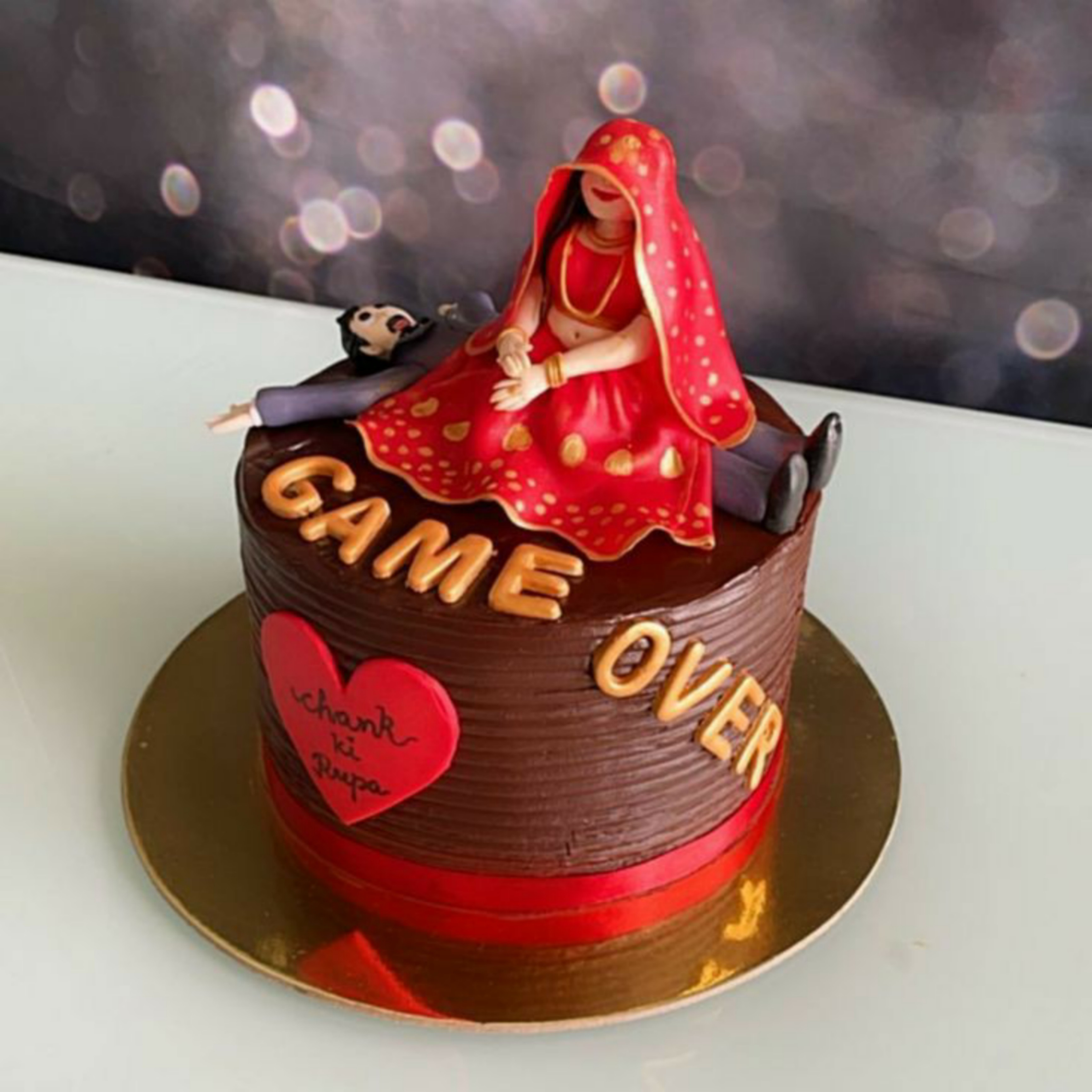 Love Themed Chocolate Cake