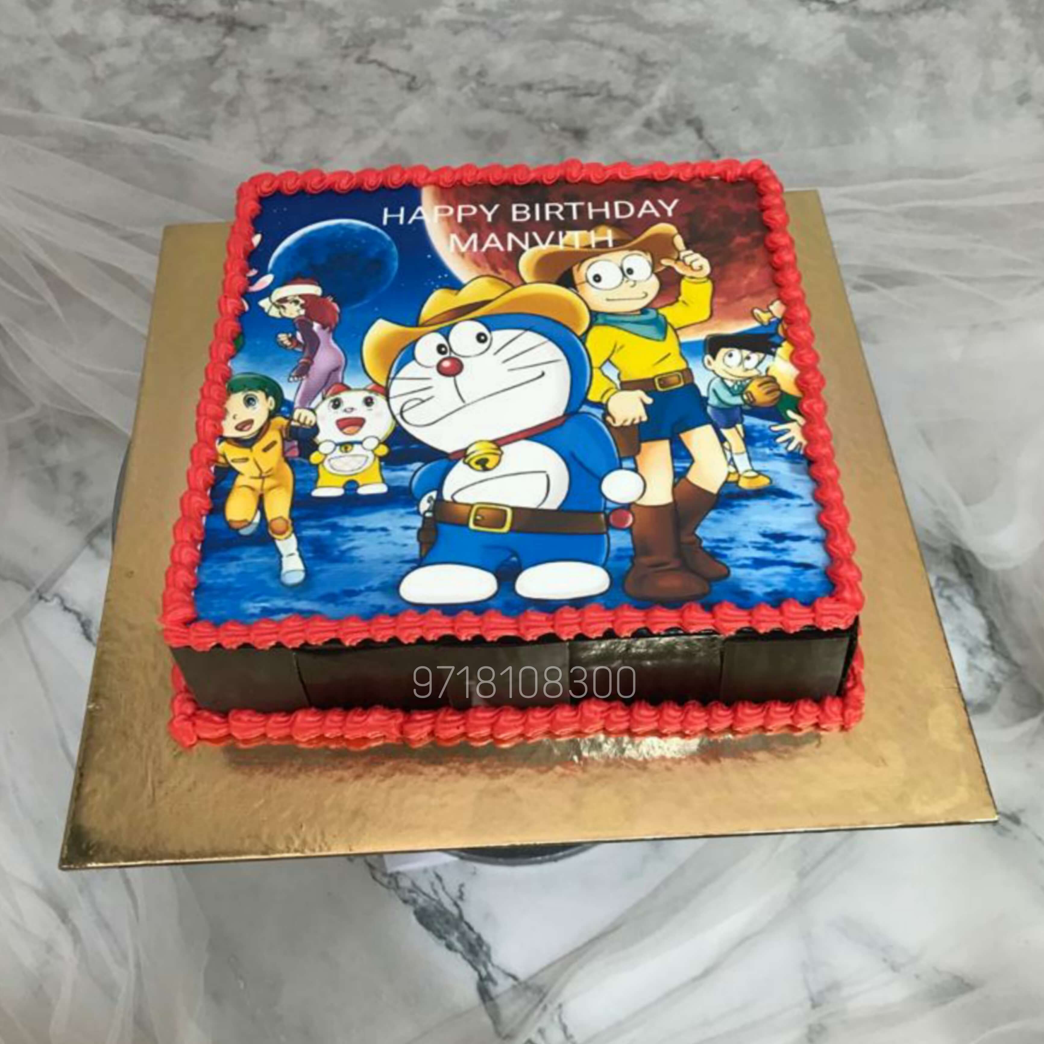 Buy Doraemon Theme Fondant Cake-Doraemon Theme Fondant Cake