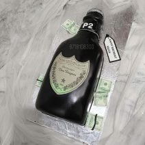 Champagne Bottle Birthday Cake