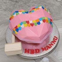 Pink Heart Pinata Cake