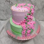 2 Layer Floral Cake
