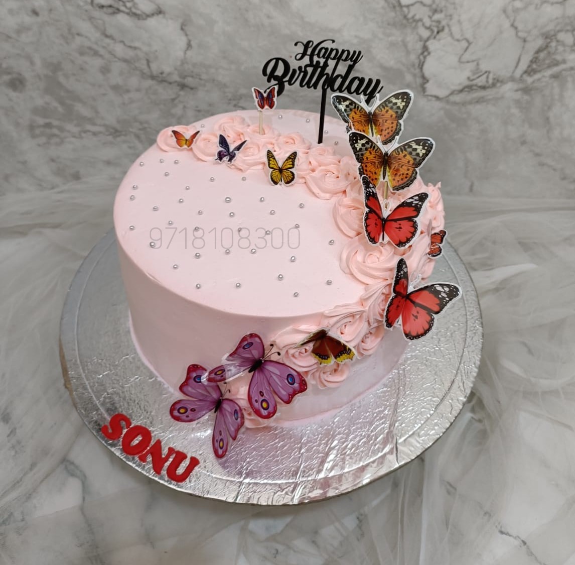 Butterfly Birthday Cake | Butterfly Cake | Designer Cake | Mr Cake