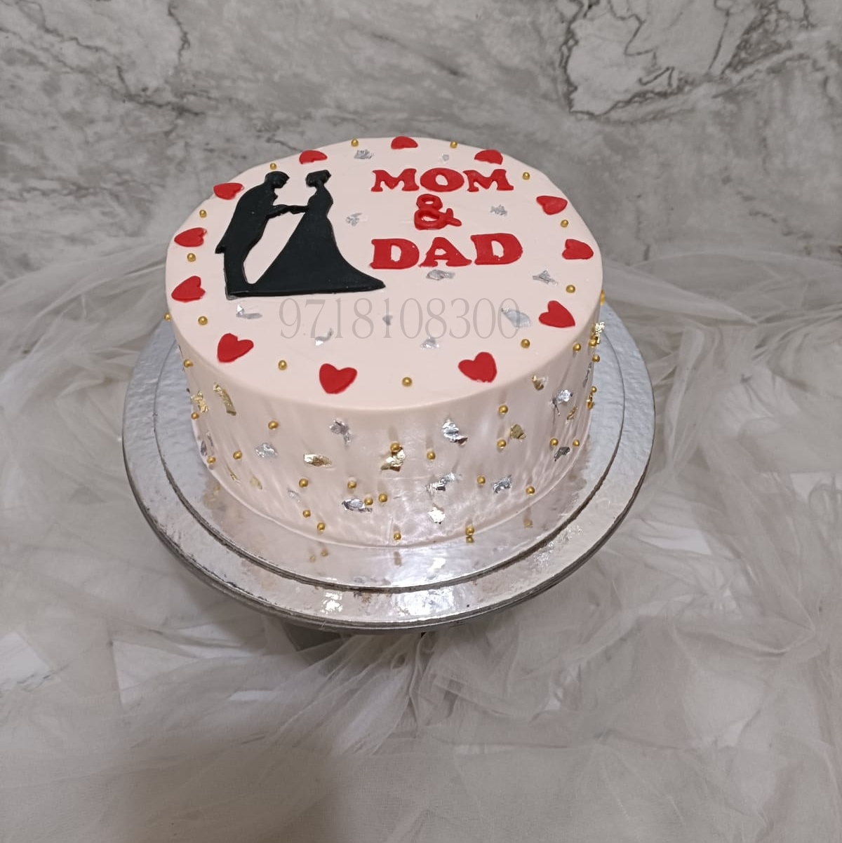 Anniversary Cake For Mom and Dad @499/- | Free Delivery | Bakingo