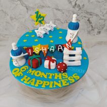 Half Birthday Baby Boy | 6 month birthday cake