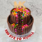 Chocolate Kitkat Gems Cake